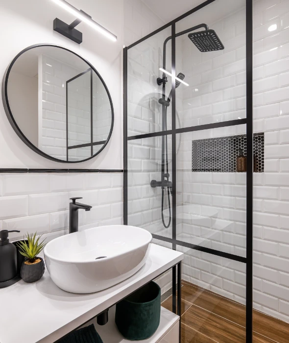 Salle de bain sur mesure réalisée par Plombier Sherbrooke.